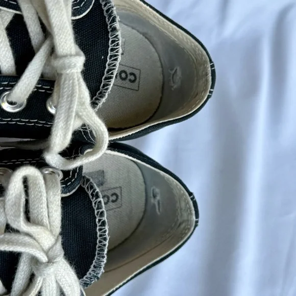 9.5 Mens/11.5 Womens Converse All Star Classic Black/White Canvas Low Tops - Picture 7 of 11